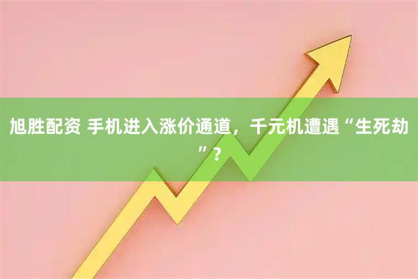 旭胜配资 手机进入涨价通道，千元机遭遇“生死劫”？