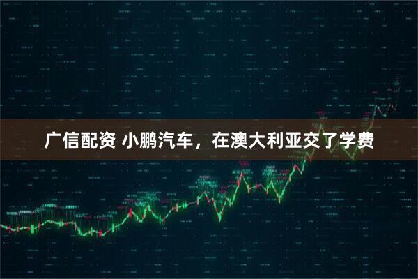 广信配资 小鹏汽车，在澳大利亚交了学费