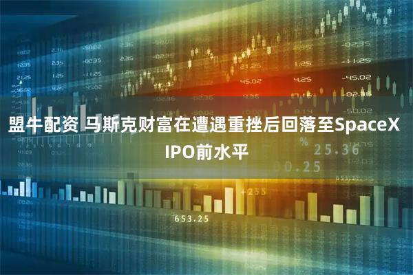 盟牛配资 马斯克财富在遭遇重挫后回落至SpaceX IPO前水平